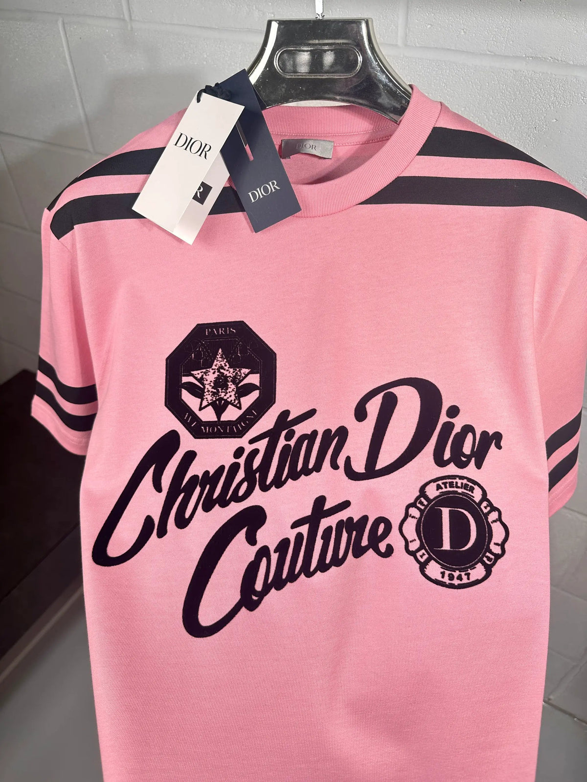 Dior 47 tee pink Stock supplier