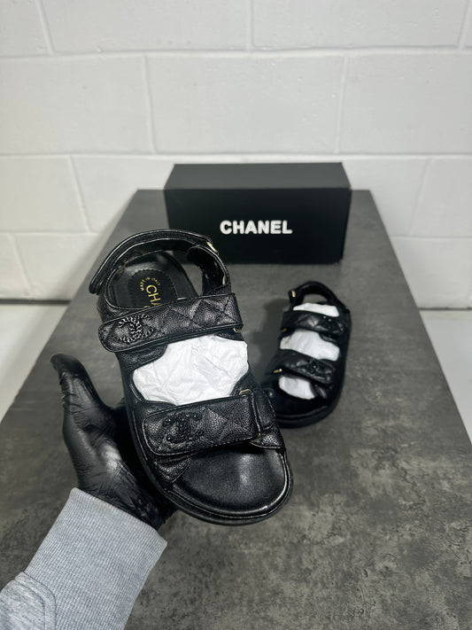 Channel - sandals full black