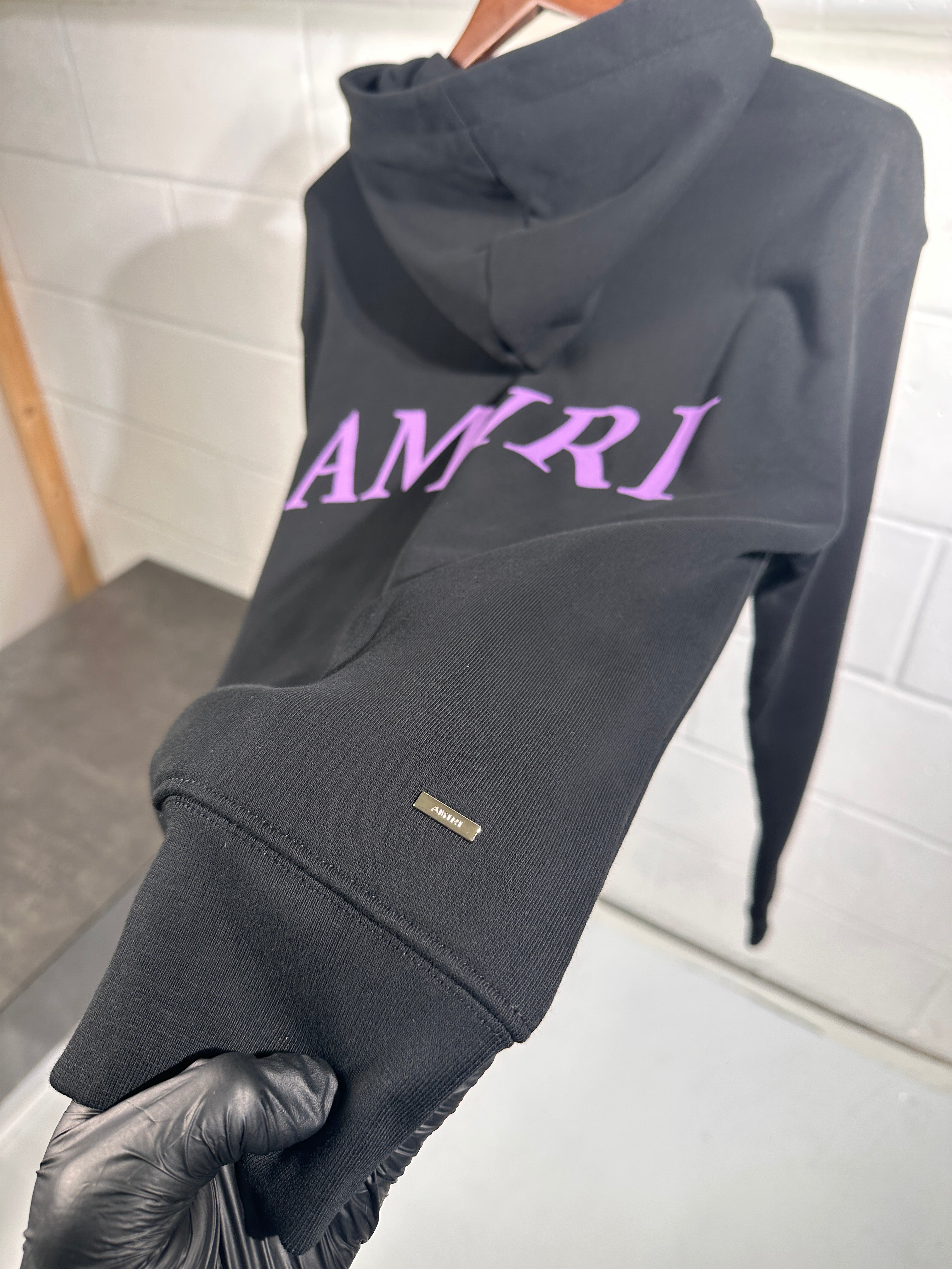 Amiri hoodie black and purple