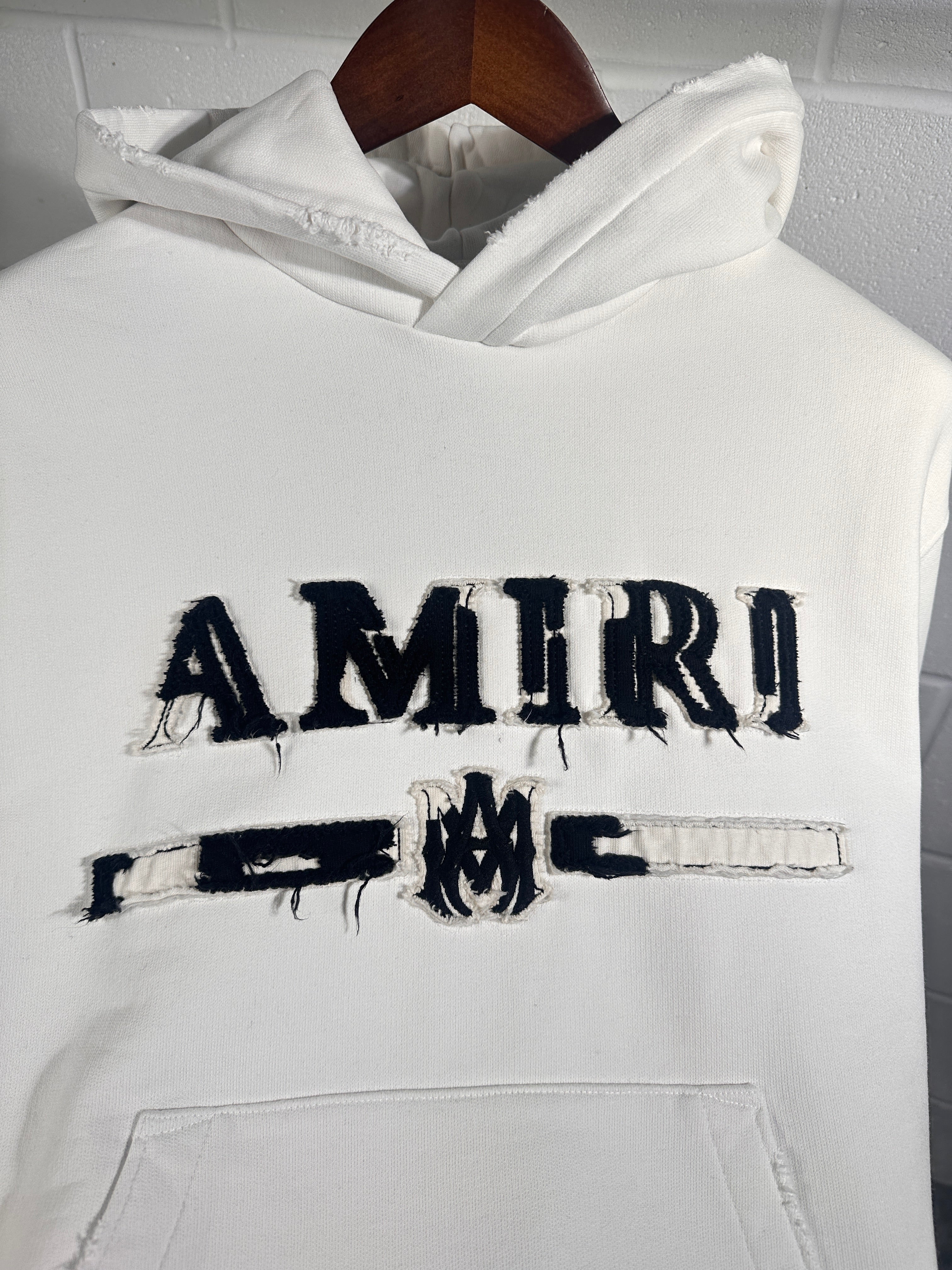 Amiri logo hoodie white