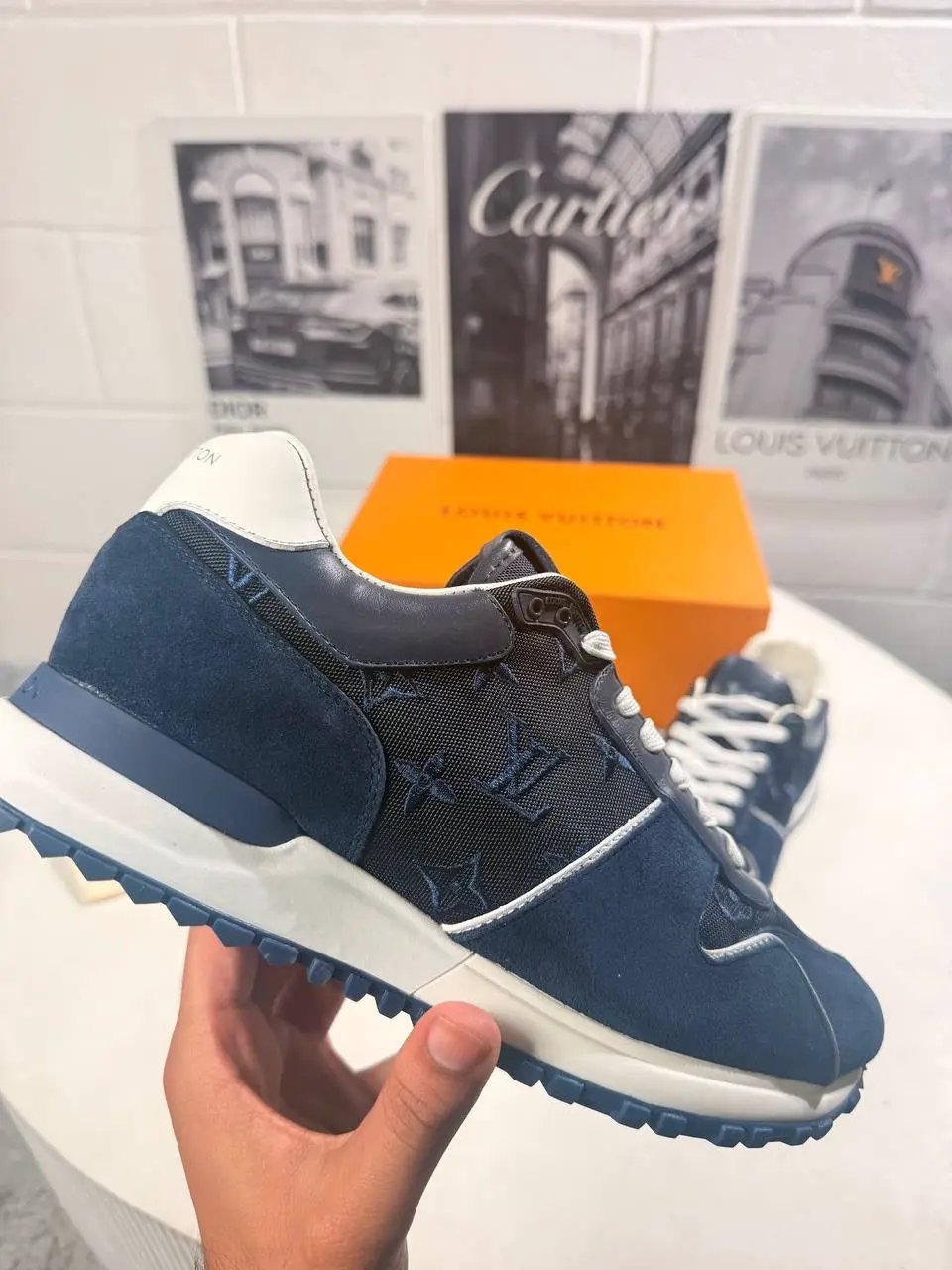 LVE RUN AWAY TRAINERS NAVY Stock supplier