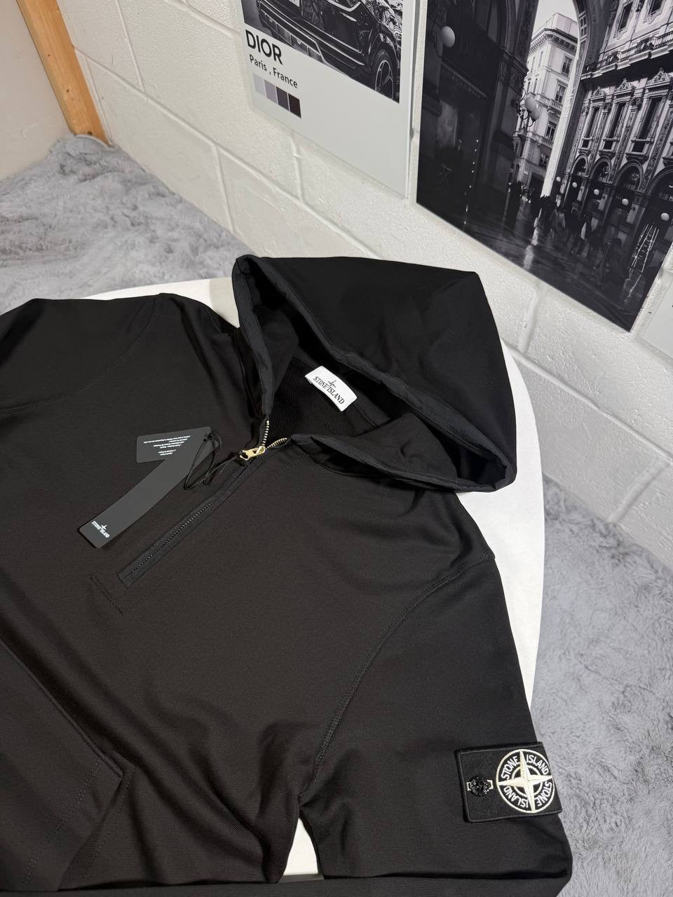 SI HALFZIP HOODIE BLACK