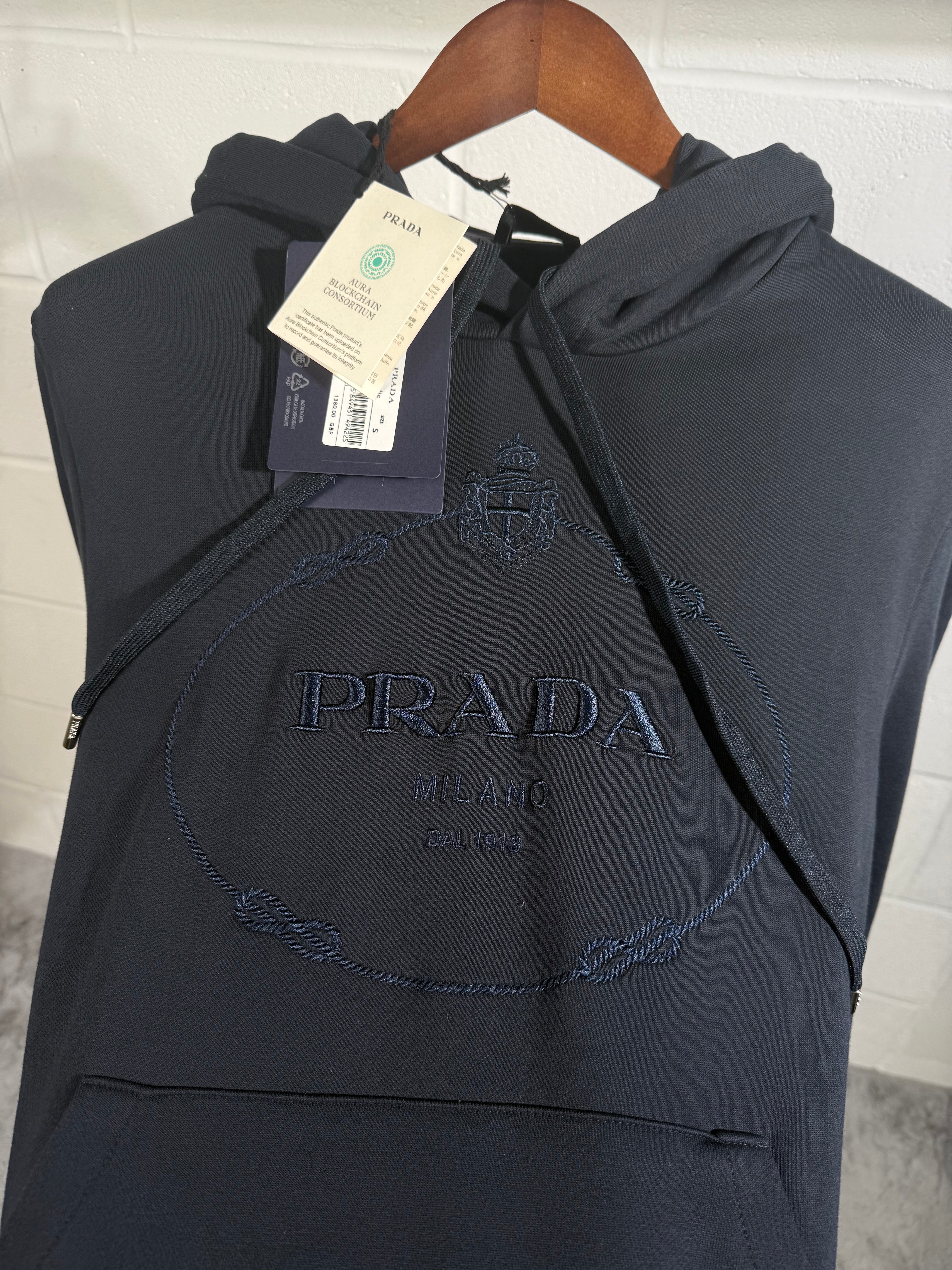 Prada hoodie navy