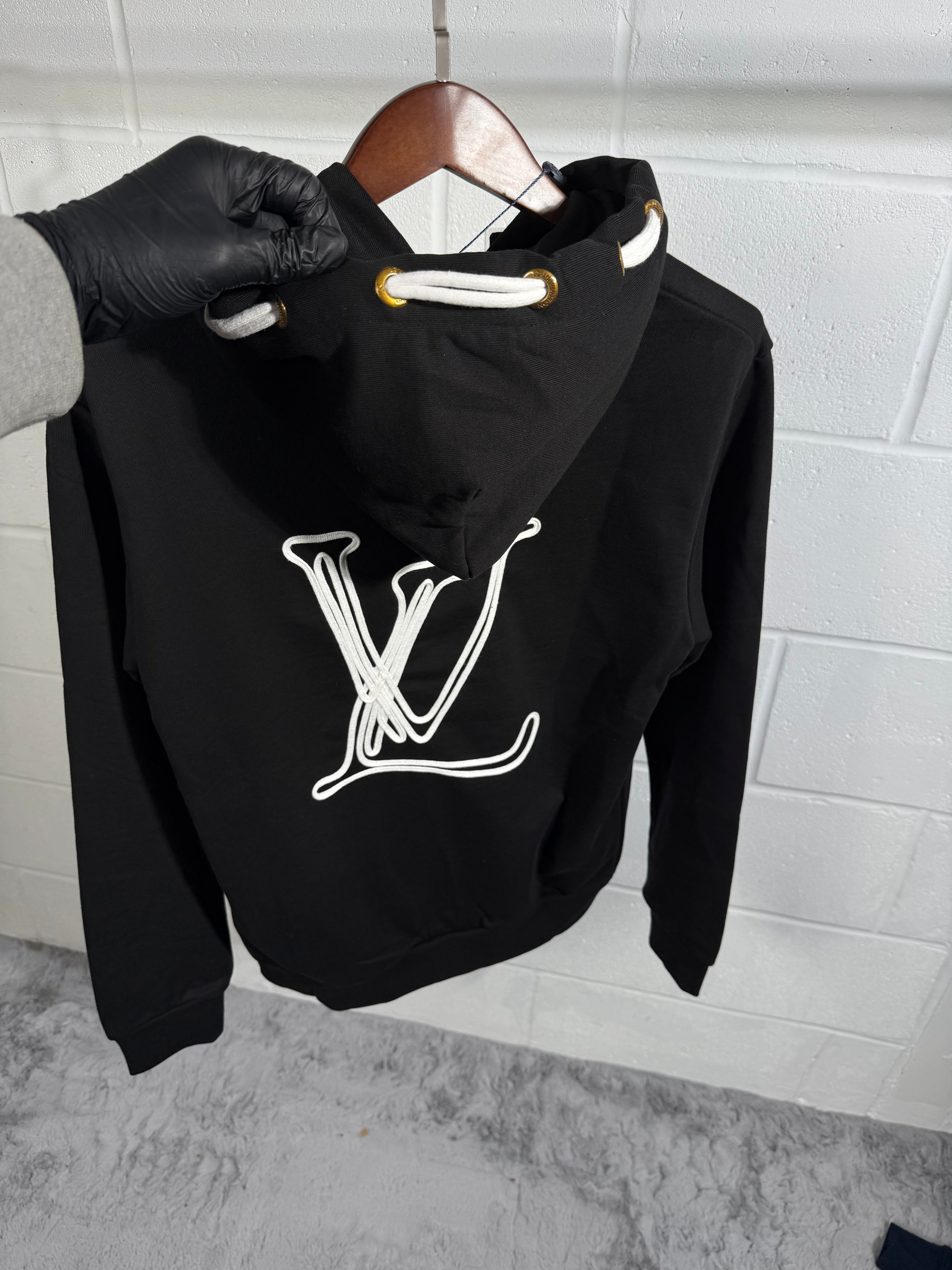 Lv string hoodie black