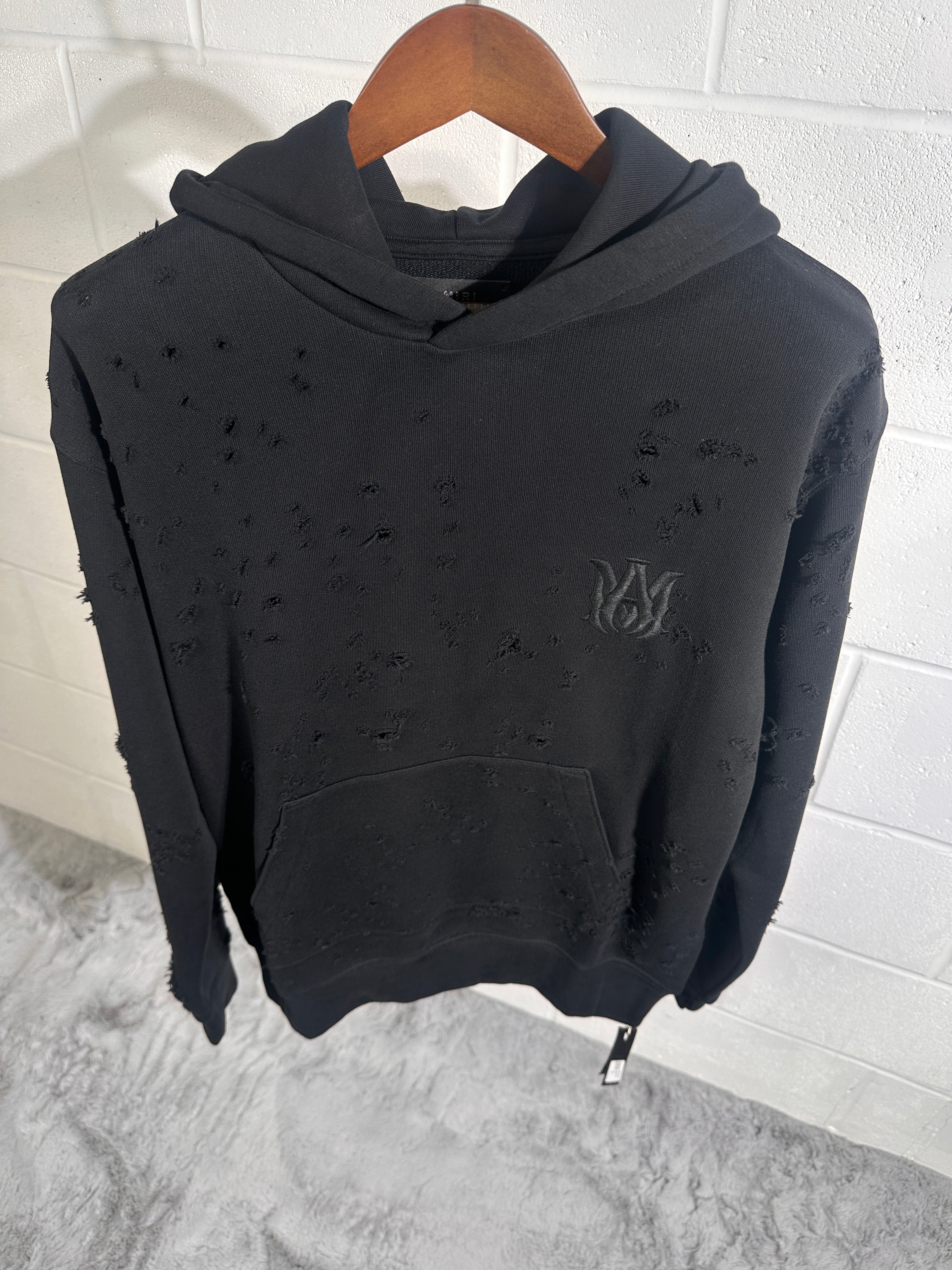 Amiri rip Logo hoodie