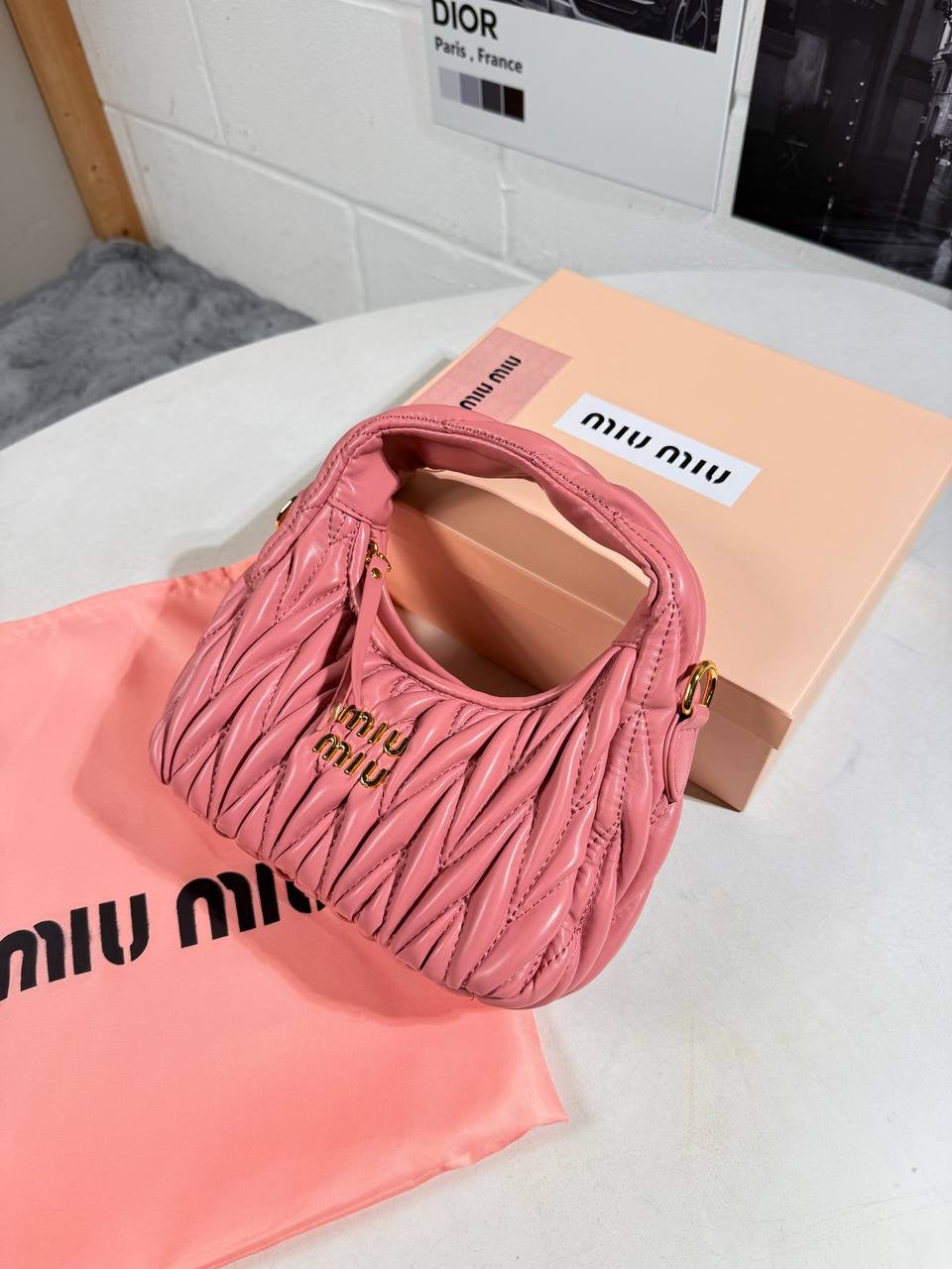 MIU MATELASSE NAPPA LEATHER BAG