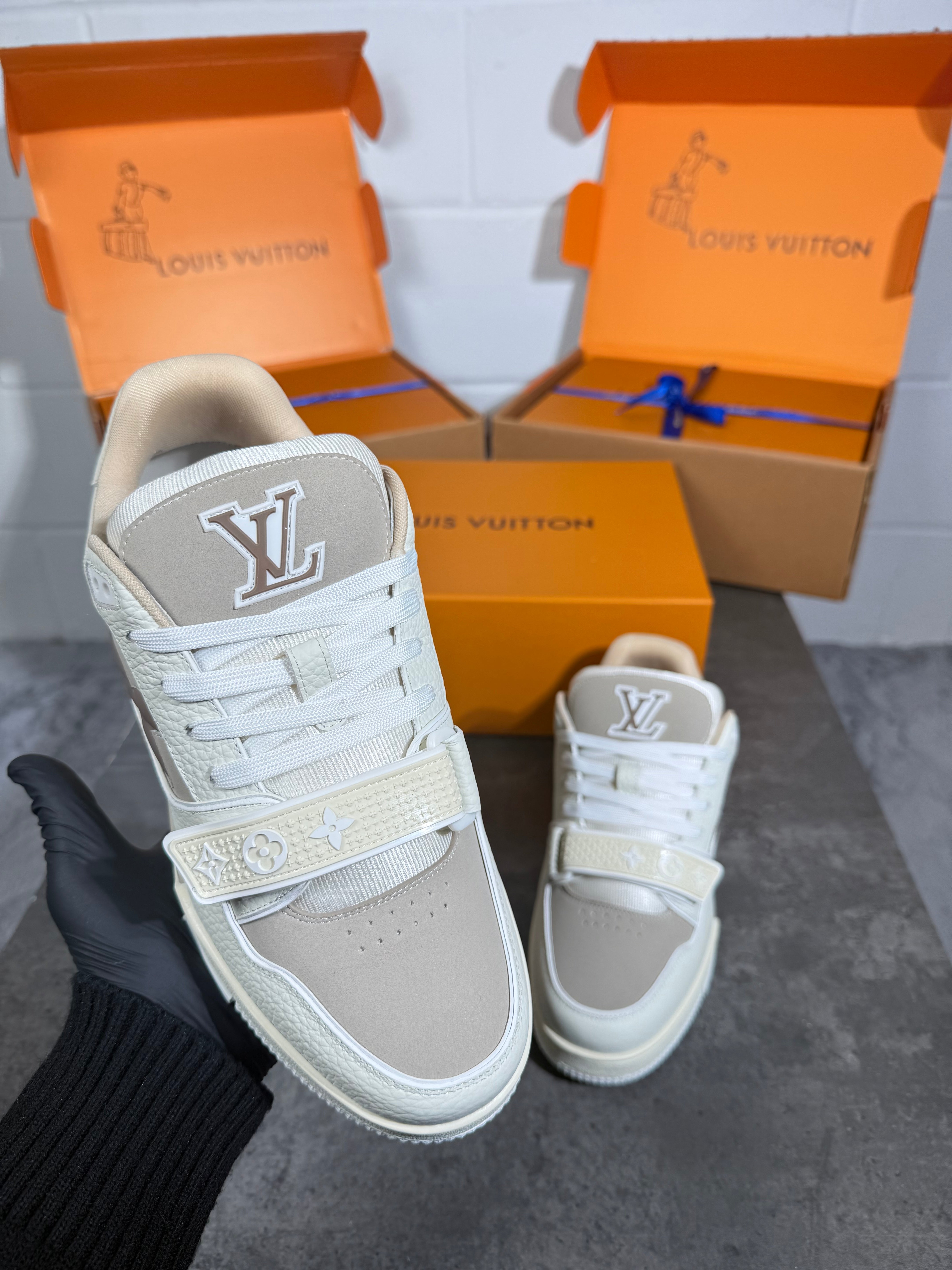 LV 
Monogram Flower Beige trainers