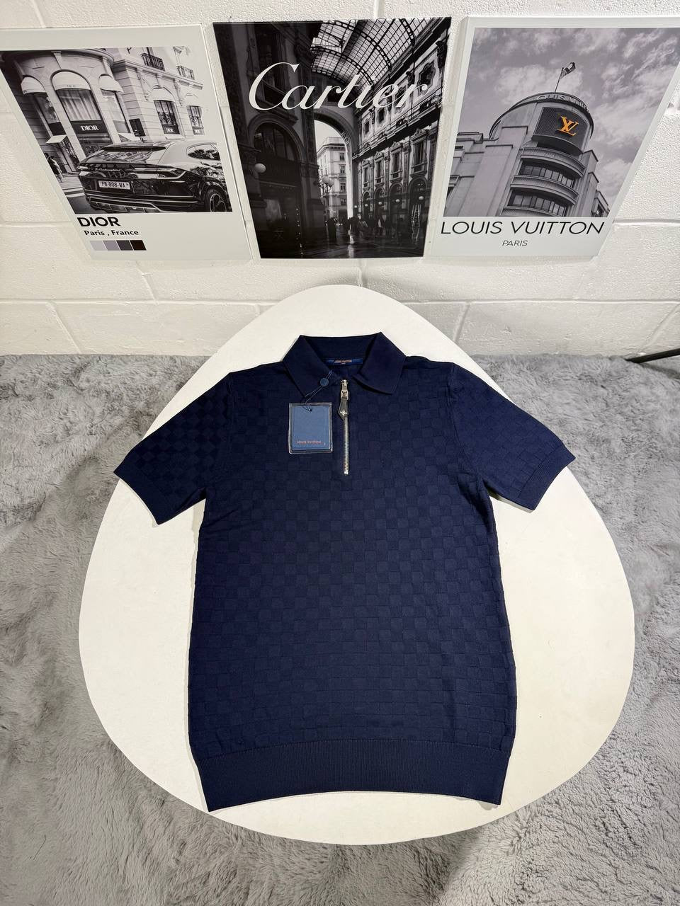 LVE ZIP UP POLO NAVY