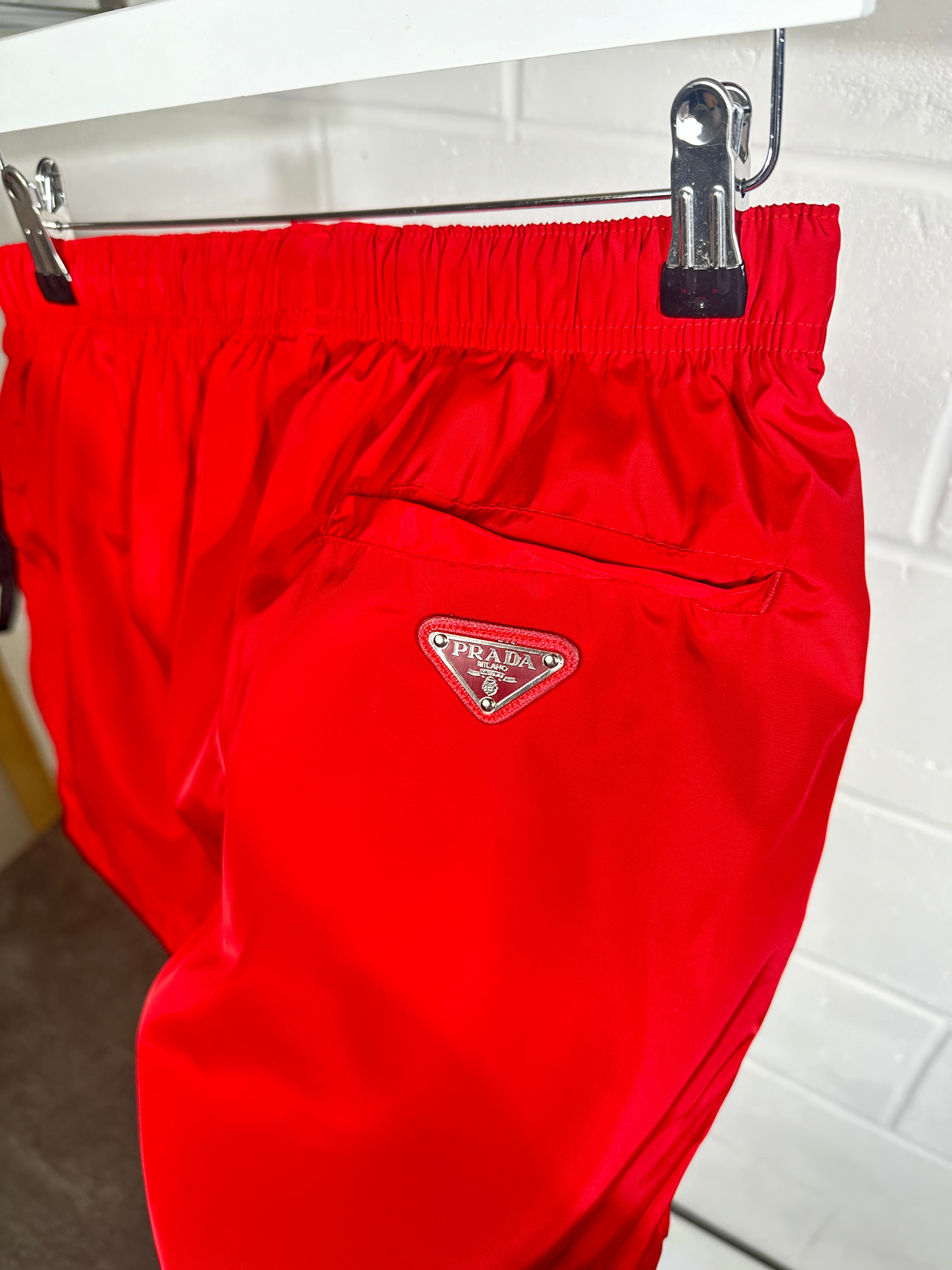 Prada trunks red