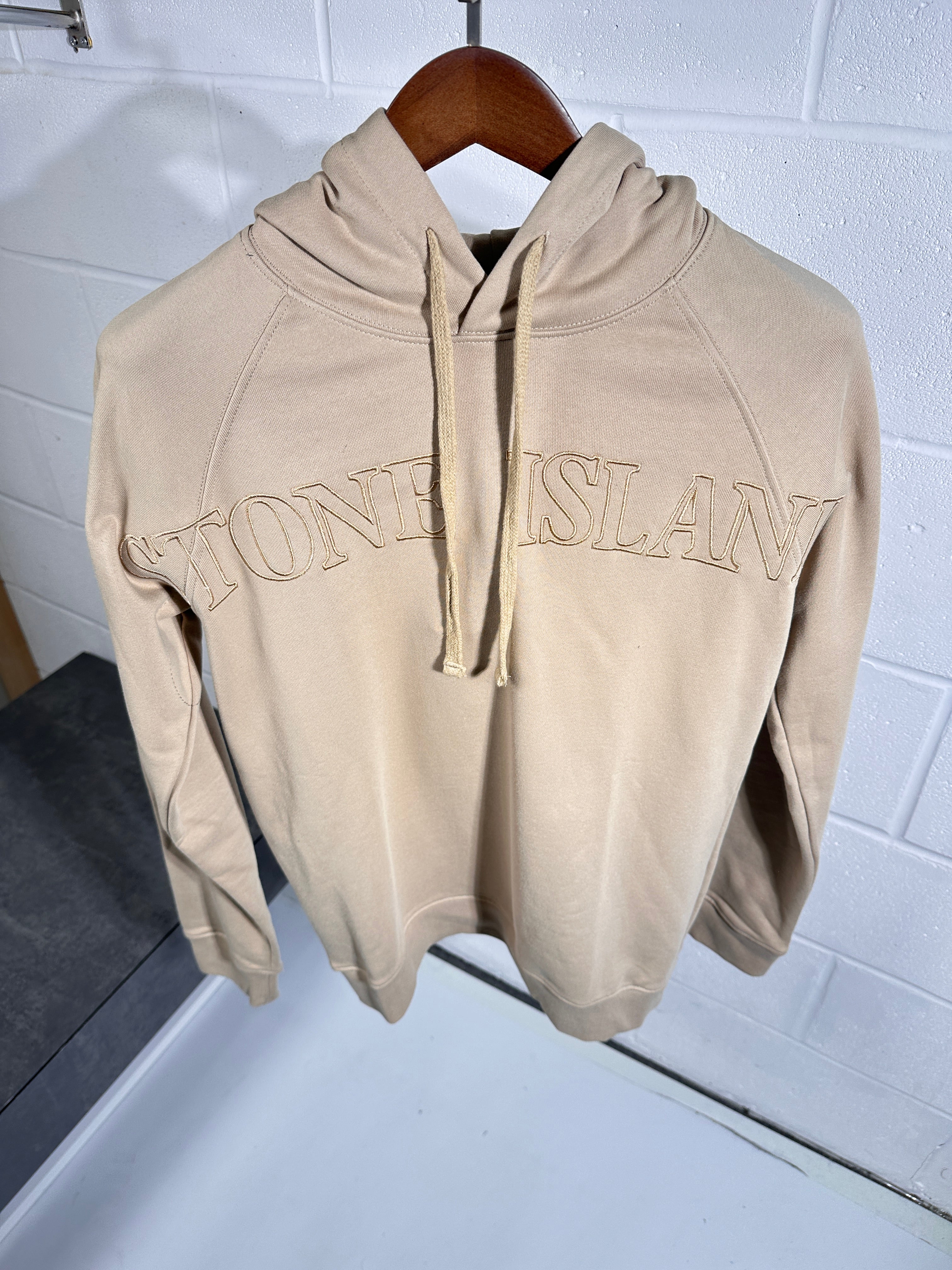 SI ghost logo hoodie beige