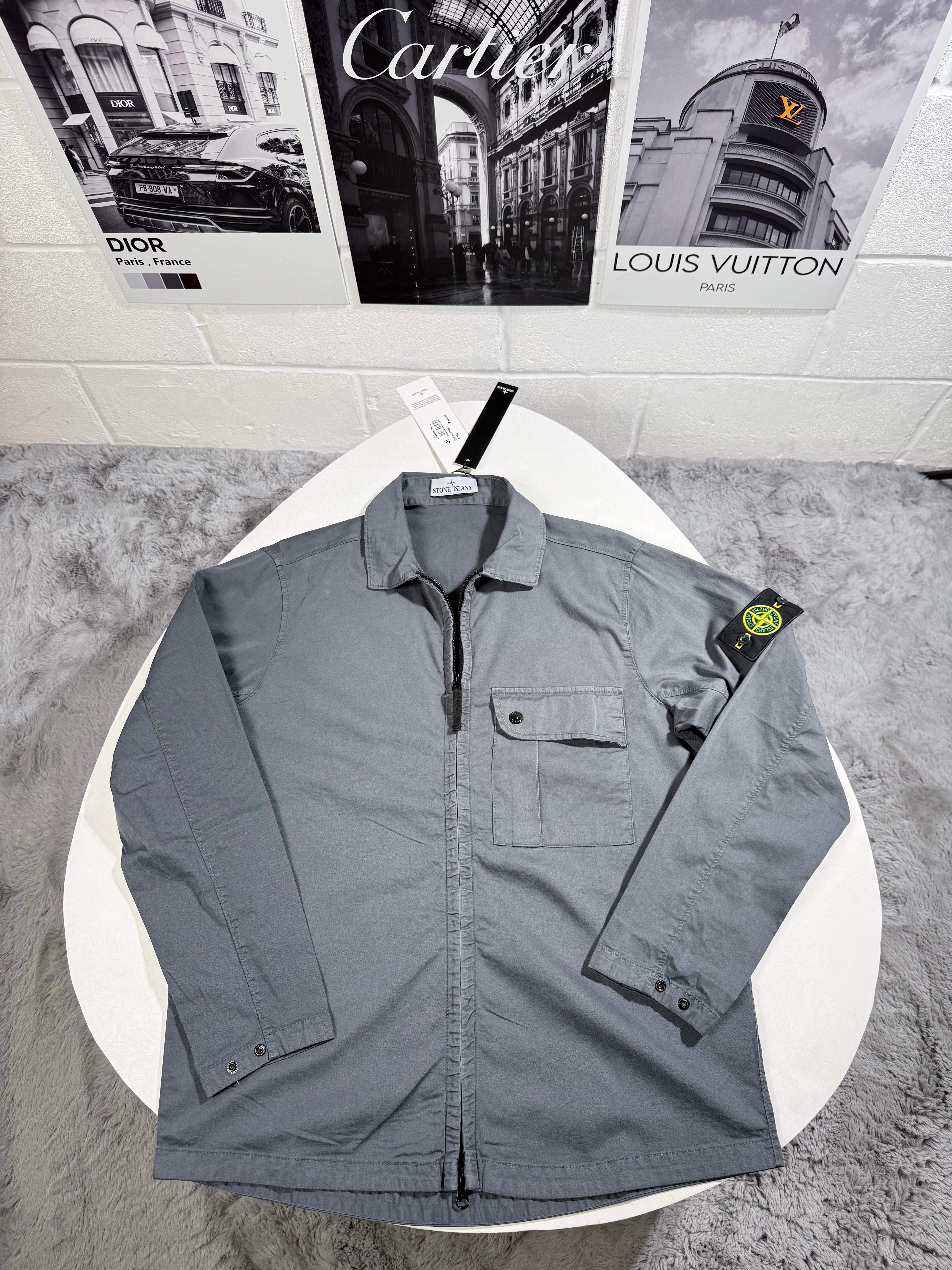 SI ZIP OVERSHIRT DARK GREY