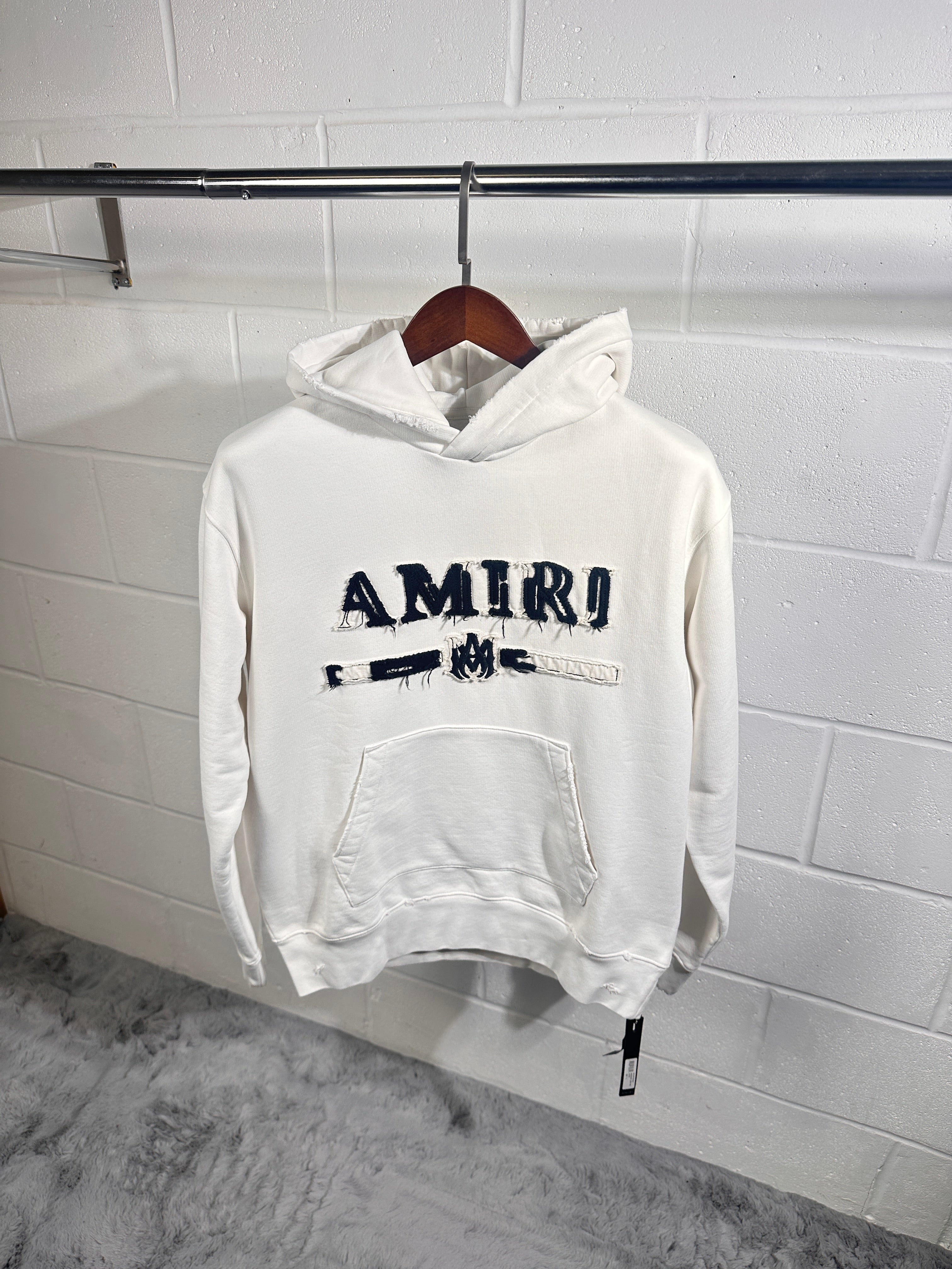 Amiri logo hoodie white