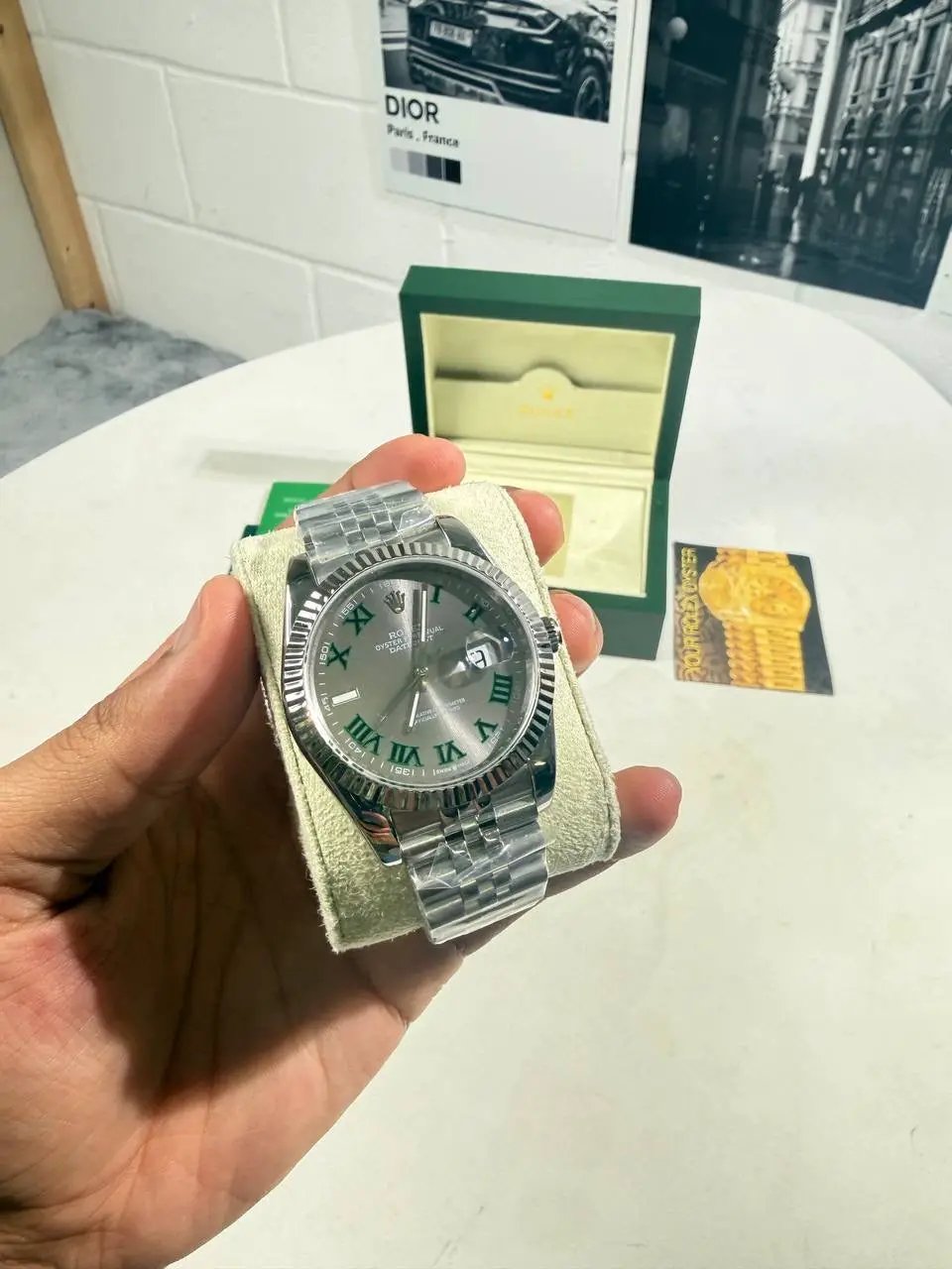 BLIGER GREEN ROMAN NUMERALS WATCH by Stock supplier