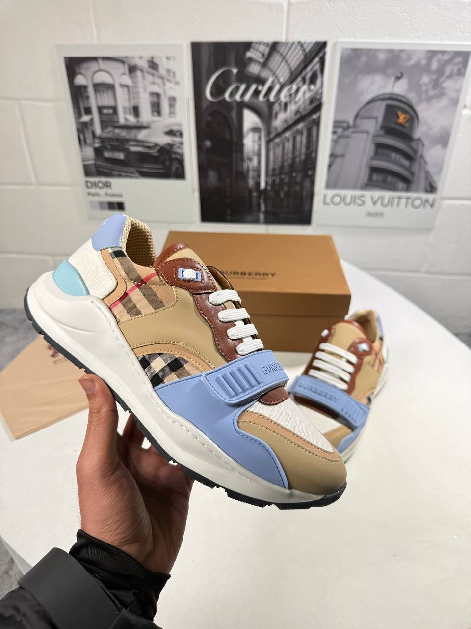 BURB RAMSEY CHECK TRAINER MENS