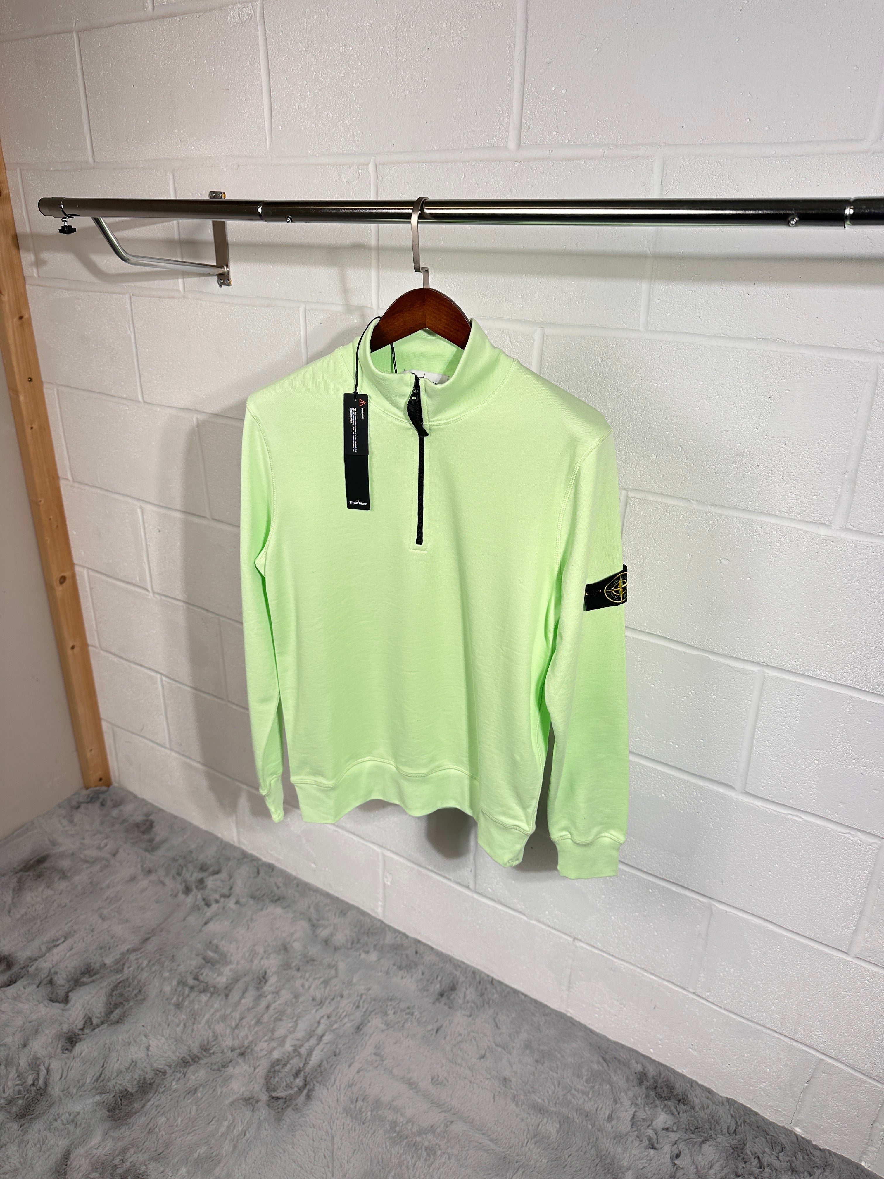 SI half-zip sweatshirt lime green