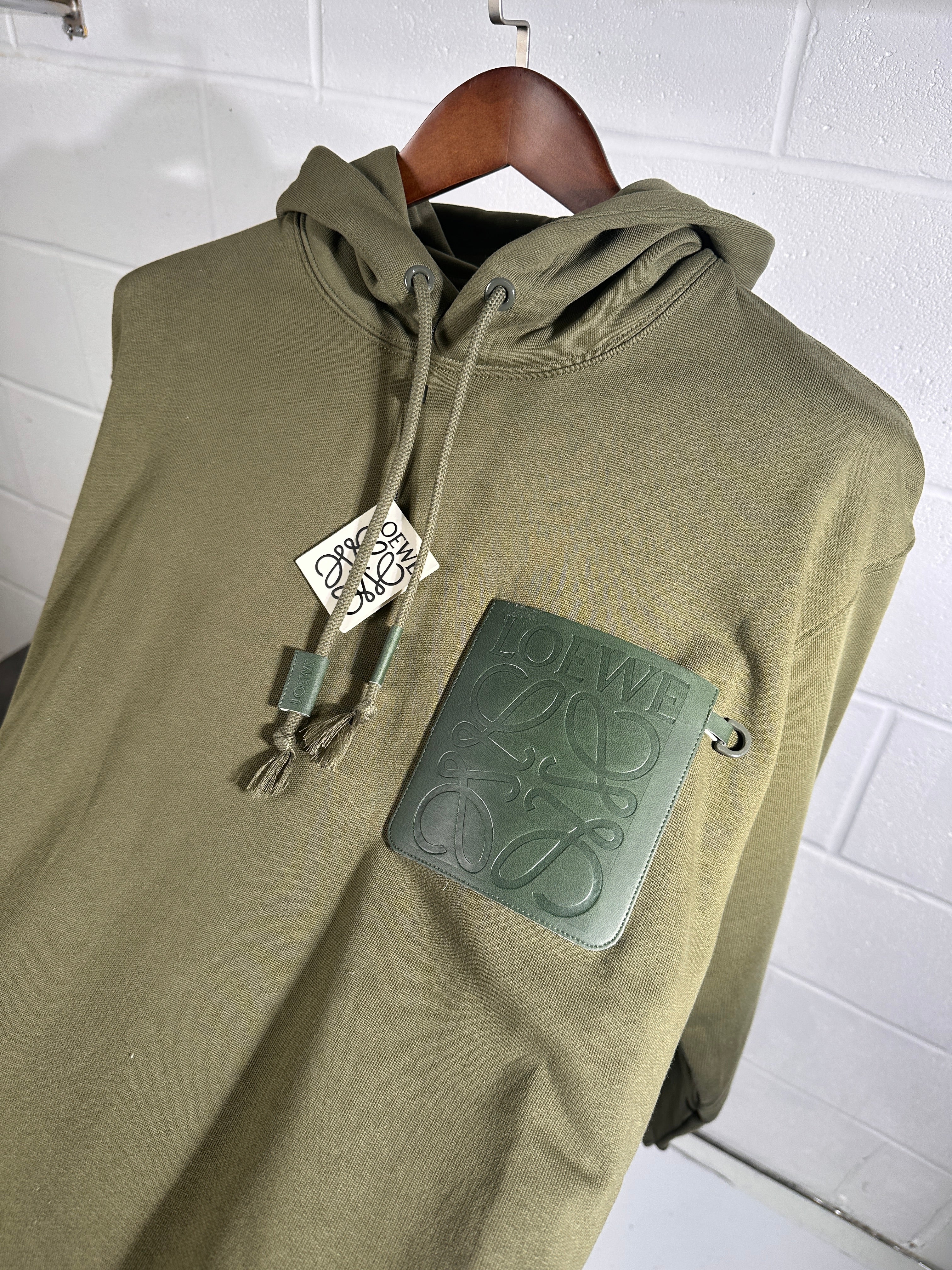 Loewe hoodie grey green