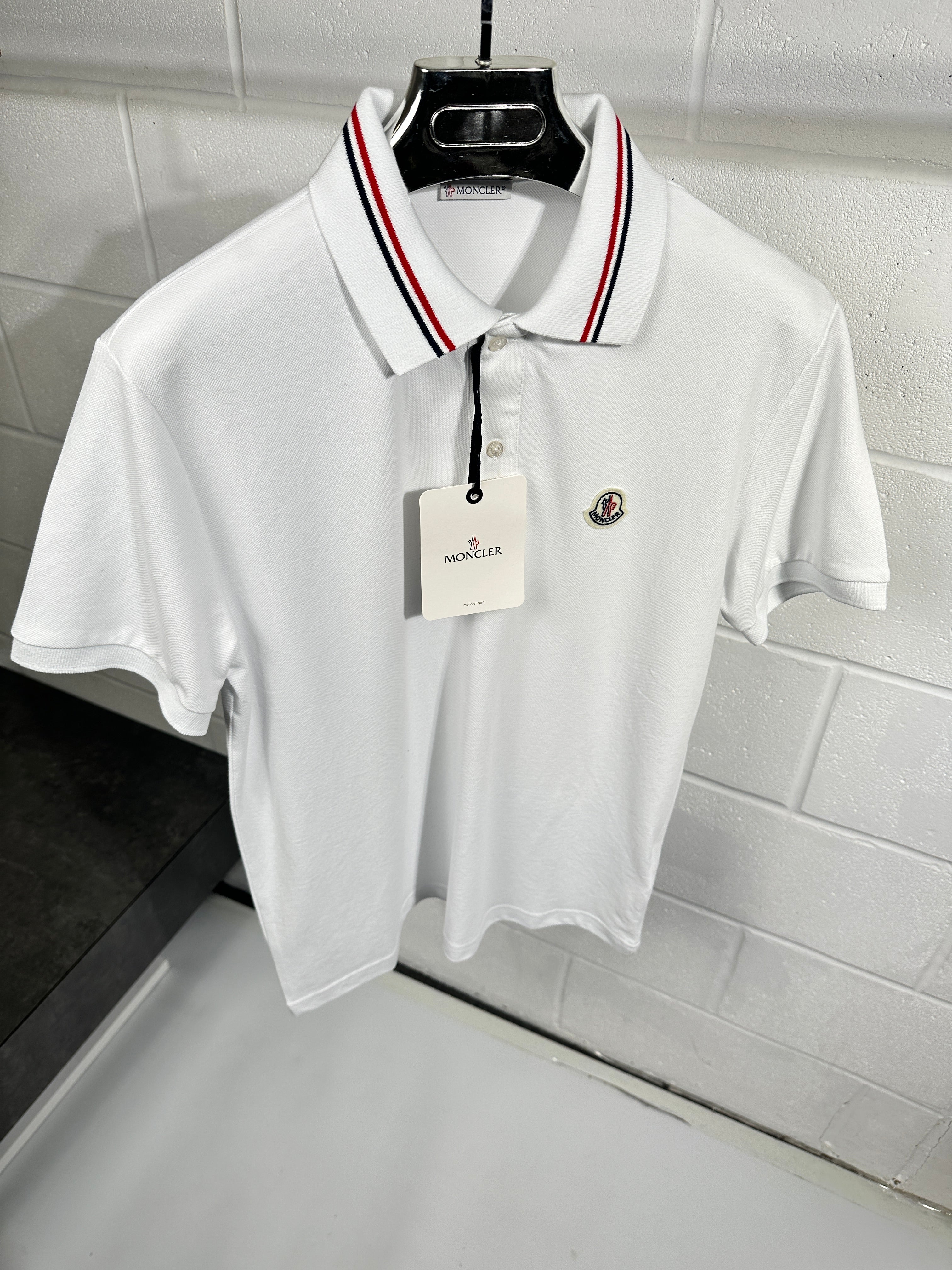 Moncler polo white