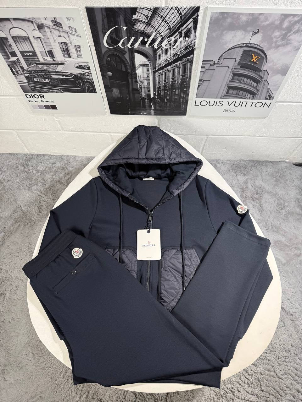MNCLR COTTON BLEND TRACKSUIT NAVY
