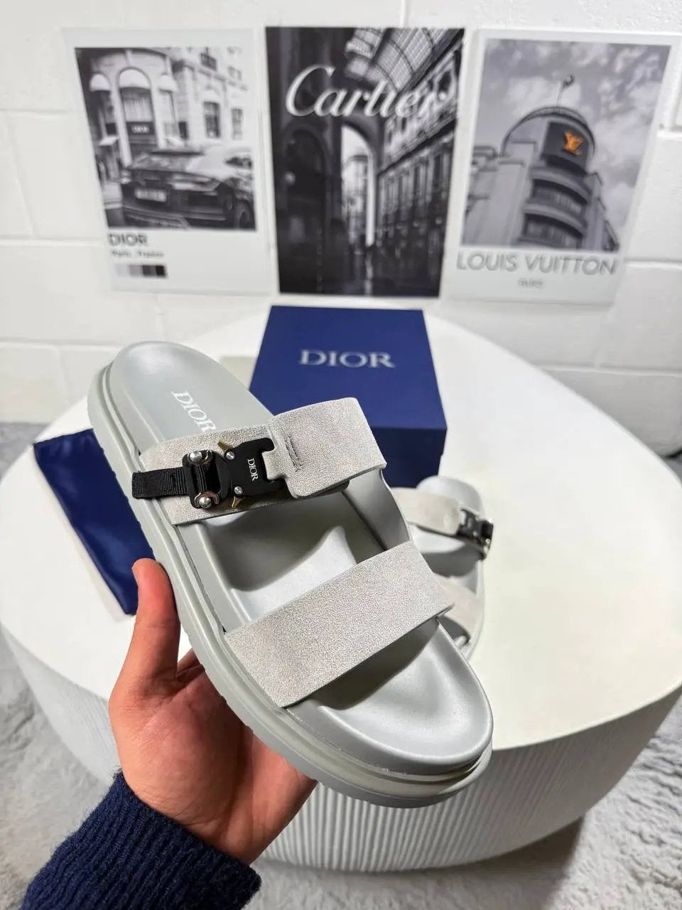 IOR AQUA SANDAL GREY SUEDE by Stock supplier