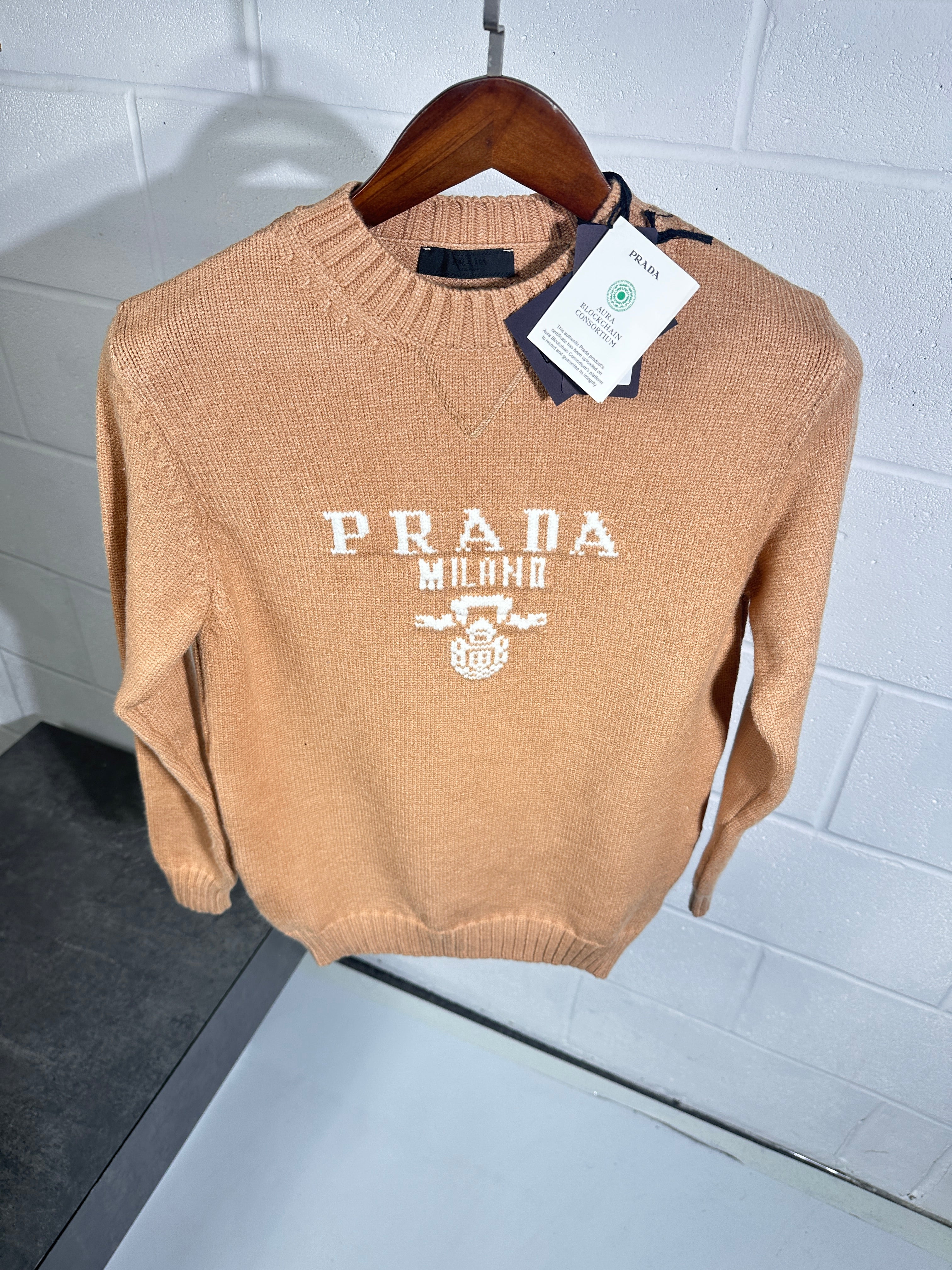 Prada knitted sweater beige