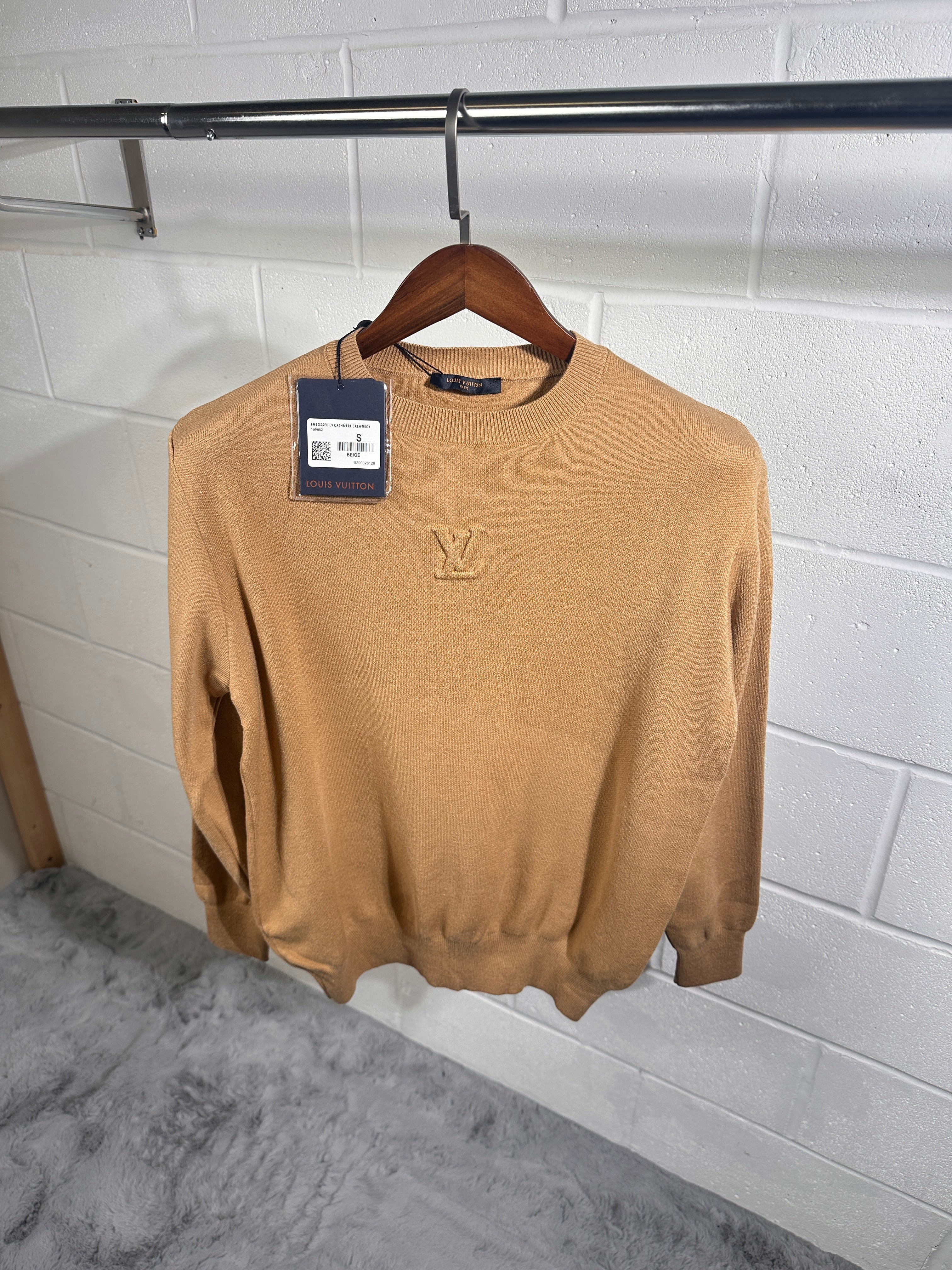 Lv knitted sweatshirt beige