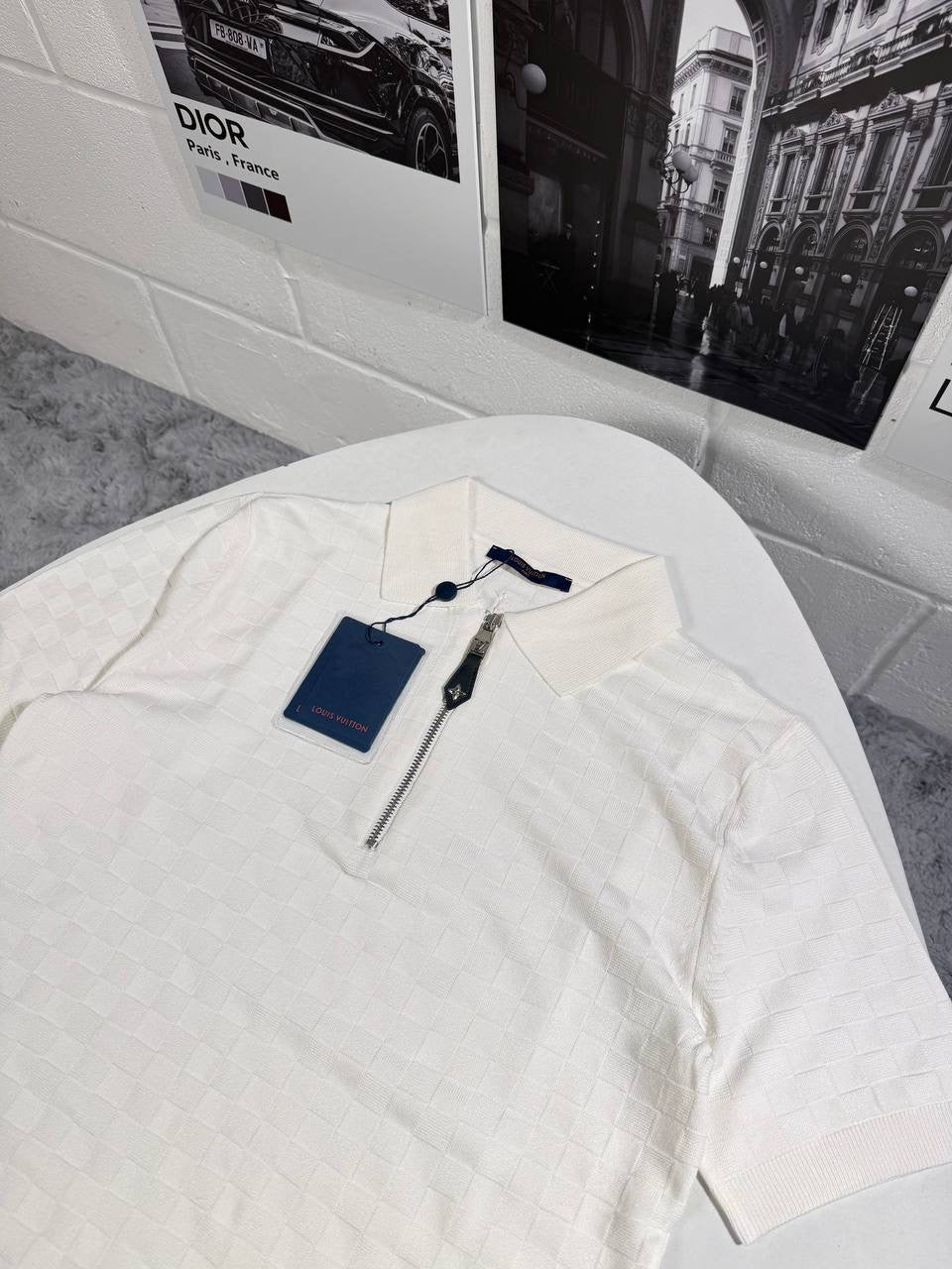 LVE ZIP UP POLO WHITE