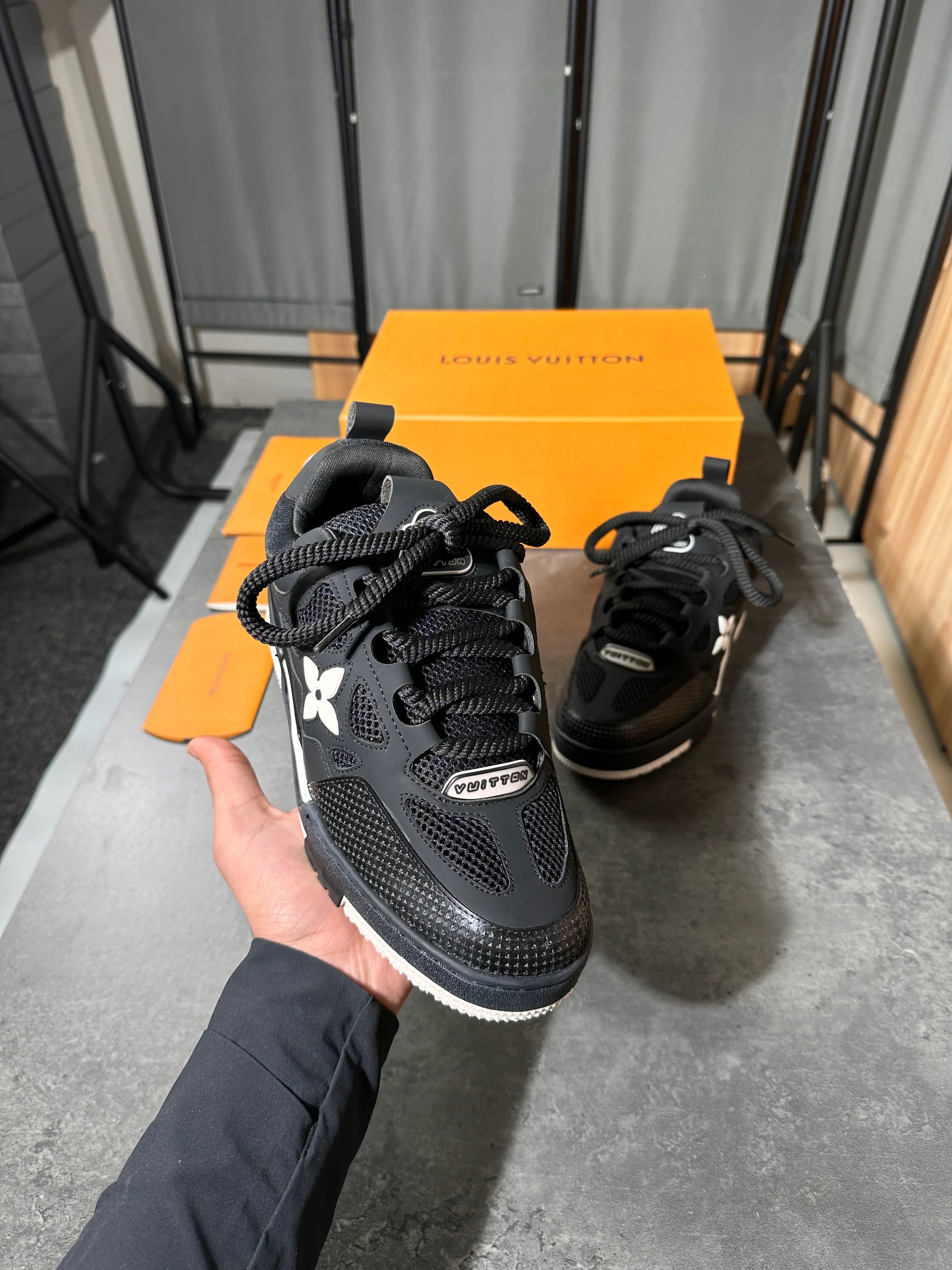 Louis Vuitton skates trainers black