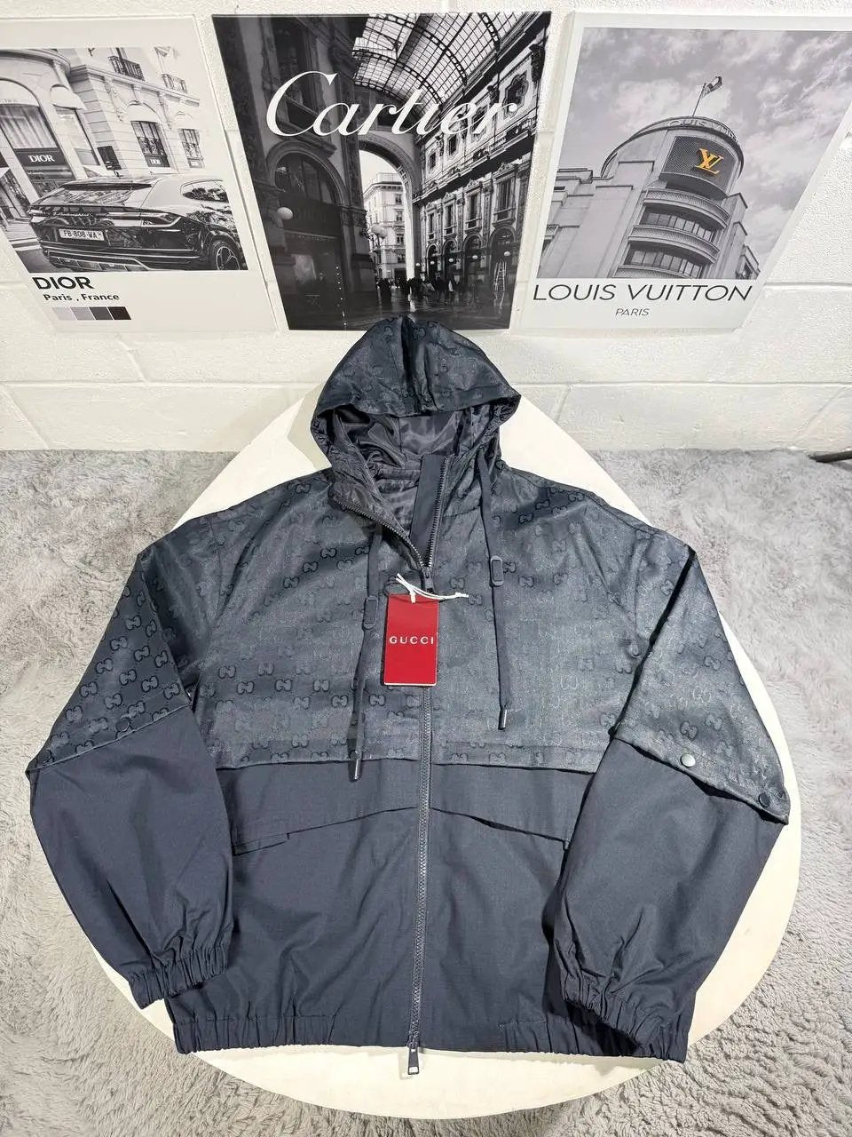 UCCI MONOGRAM HOODED WINDBREAKER by Stock supplier
