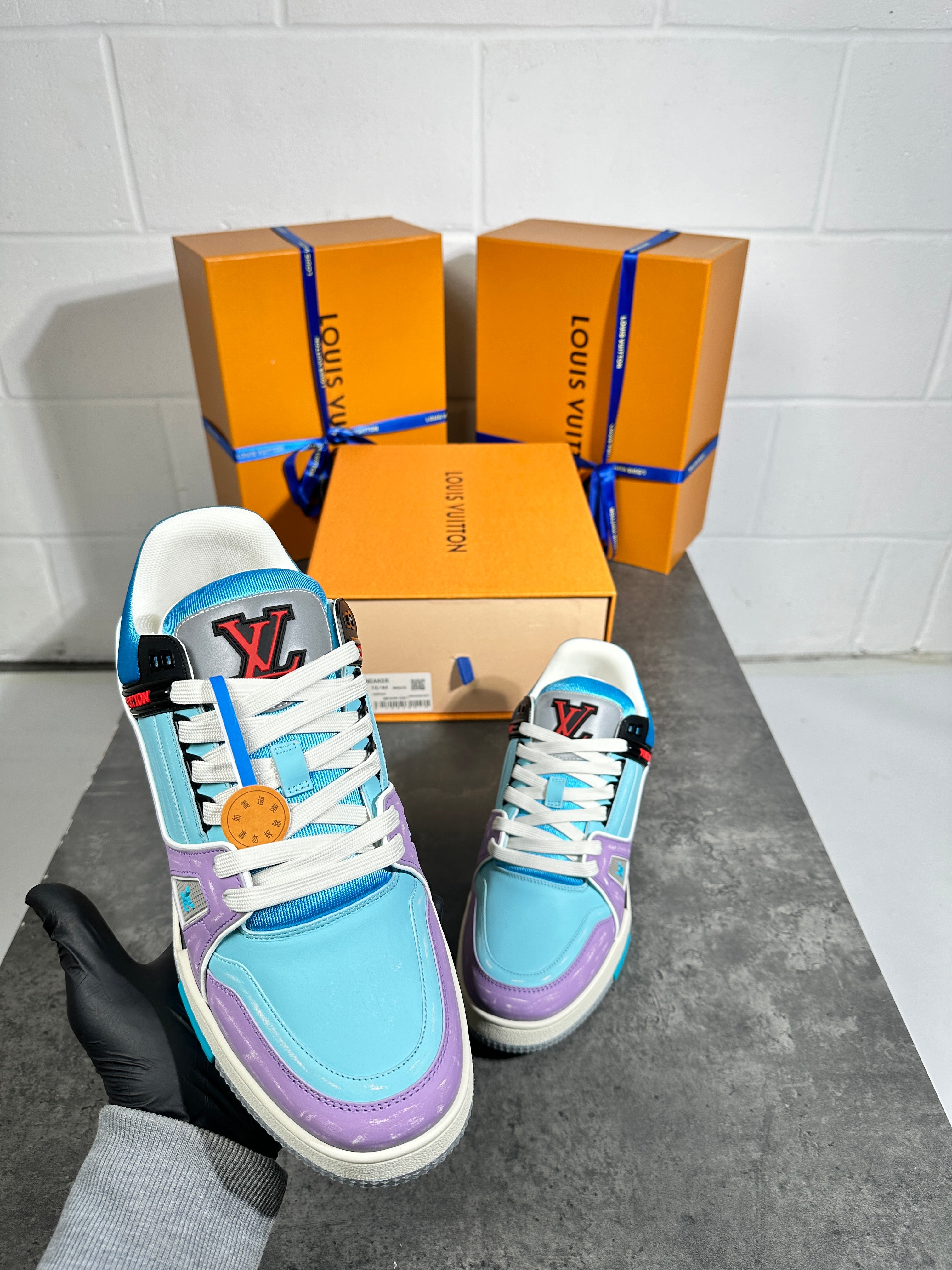 Lv - purple and baby blue sneaker