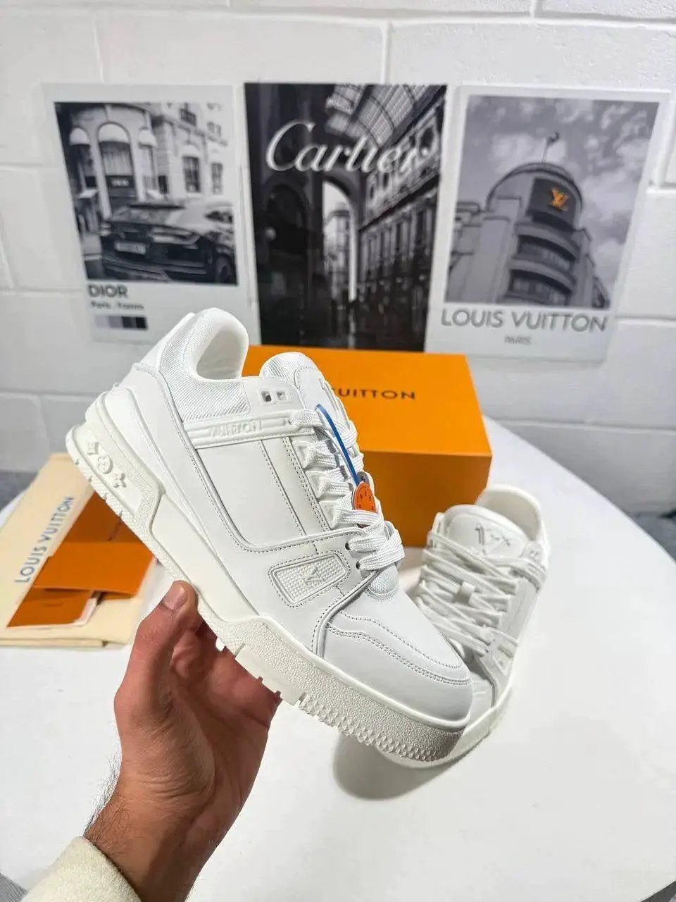 LVE FULL WHITE TRAINERS Stock supplier