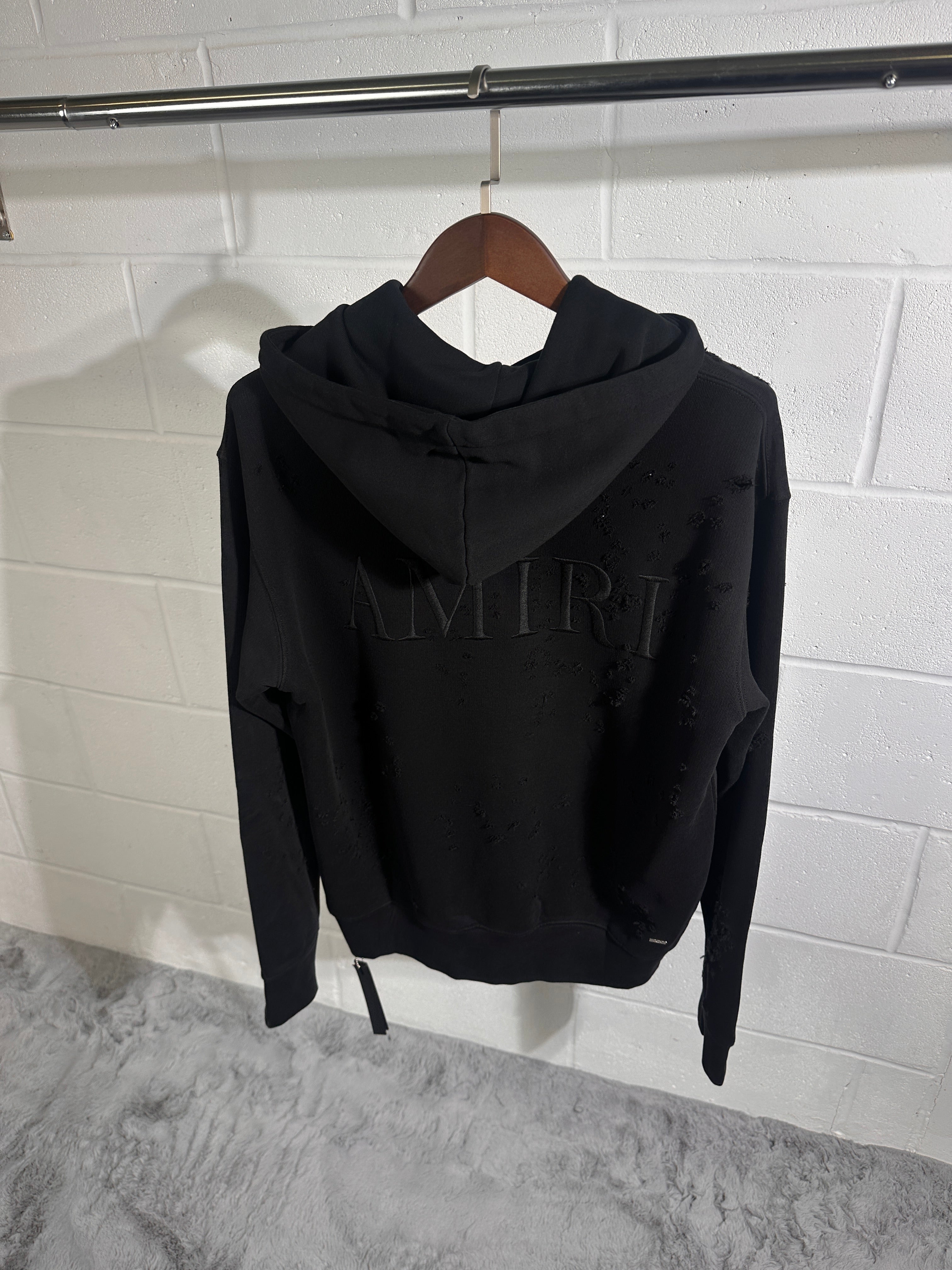 Amiri rip Logo hoodie