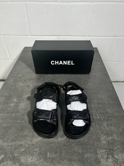 Channel - sandals full black