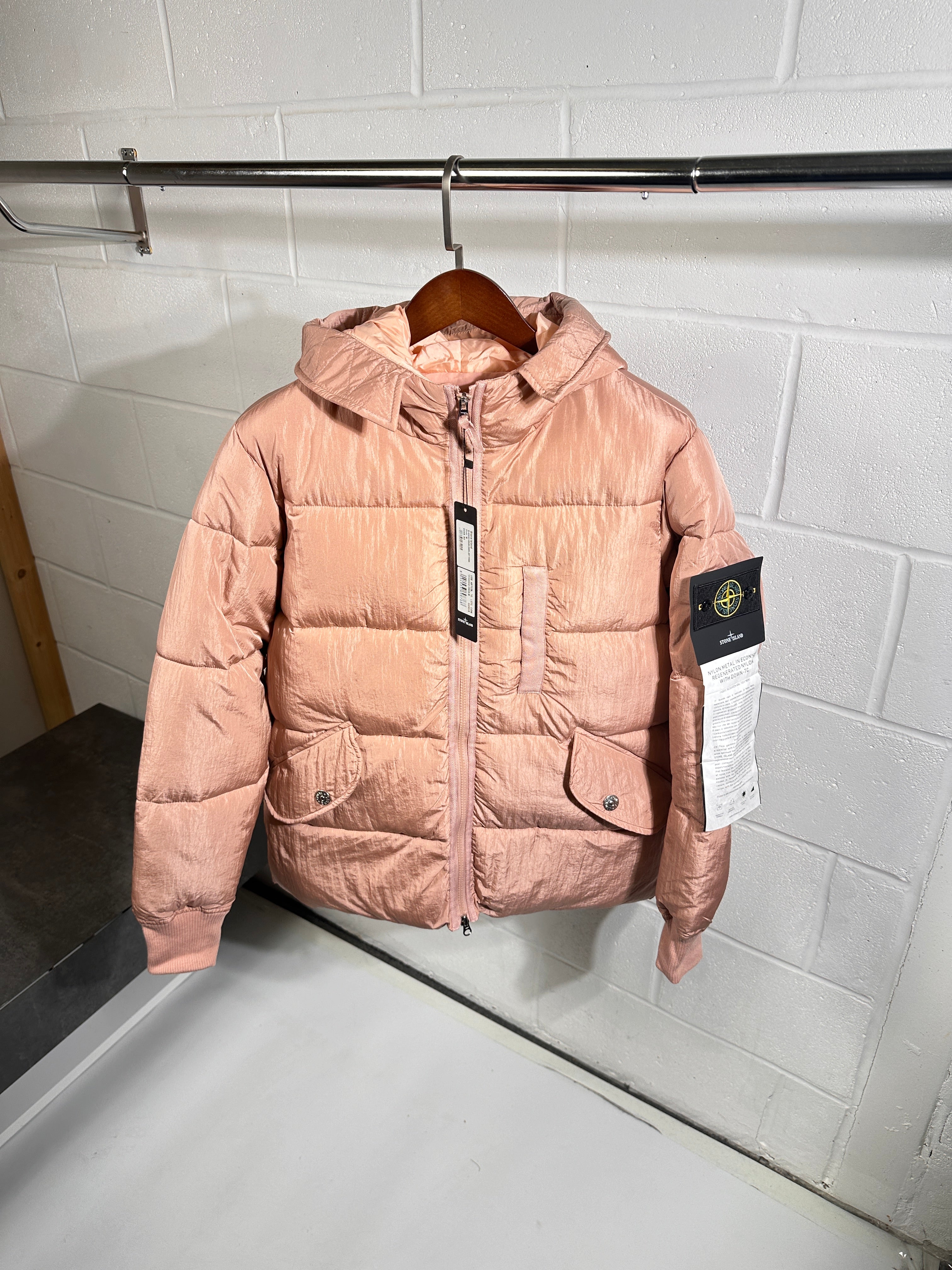 SI hooded puffer light pink