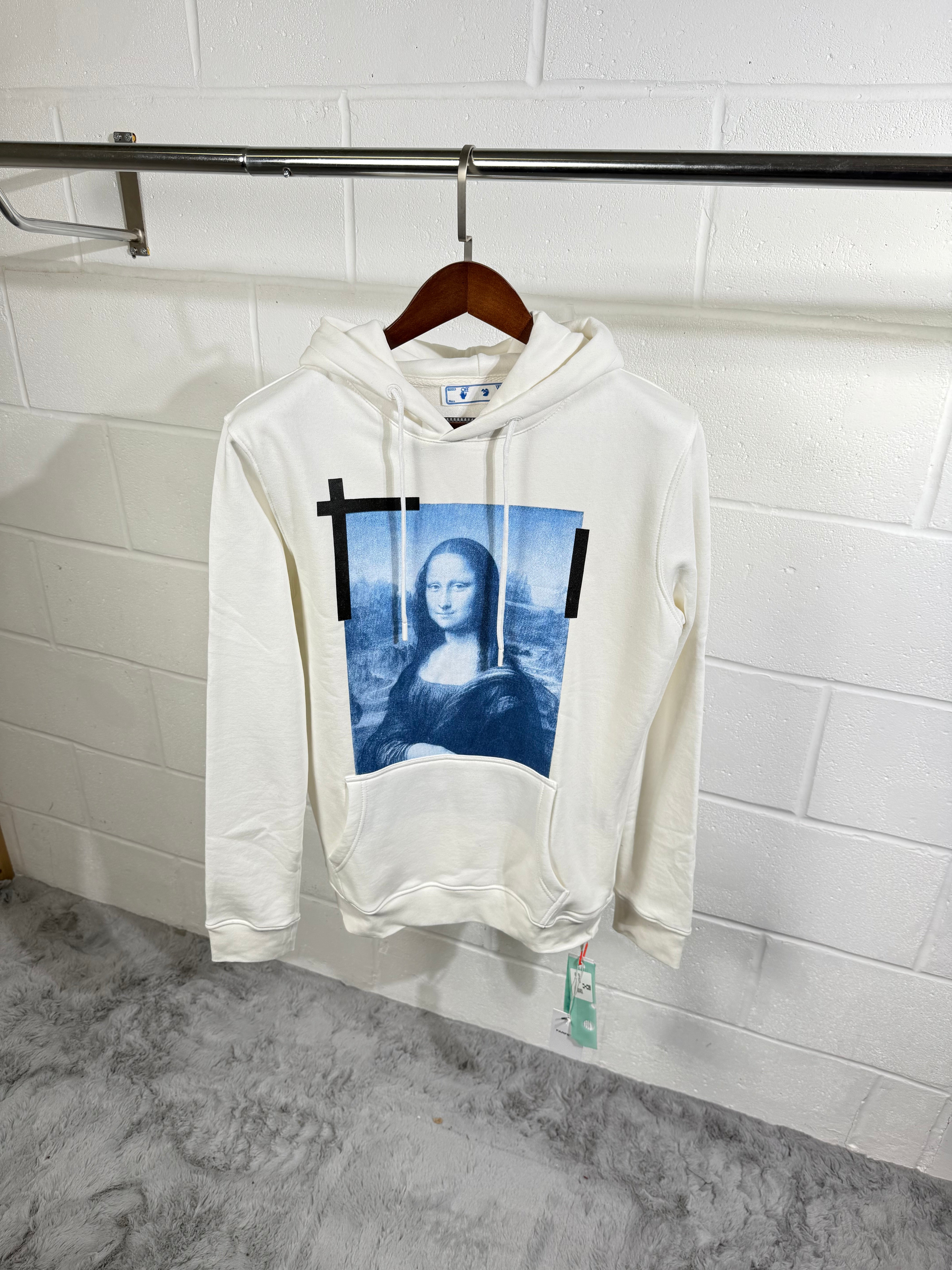 Mona Lisa logo hoodie white