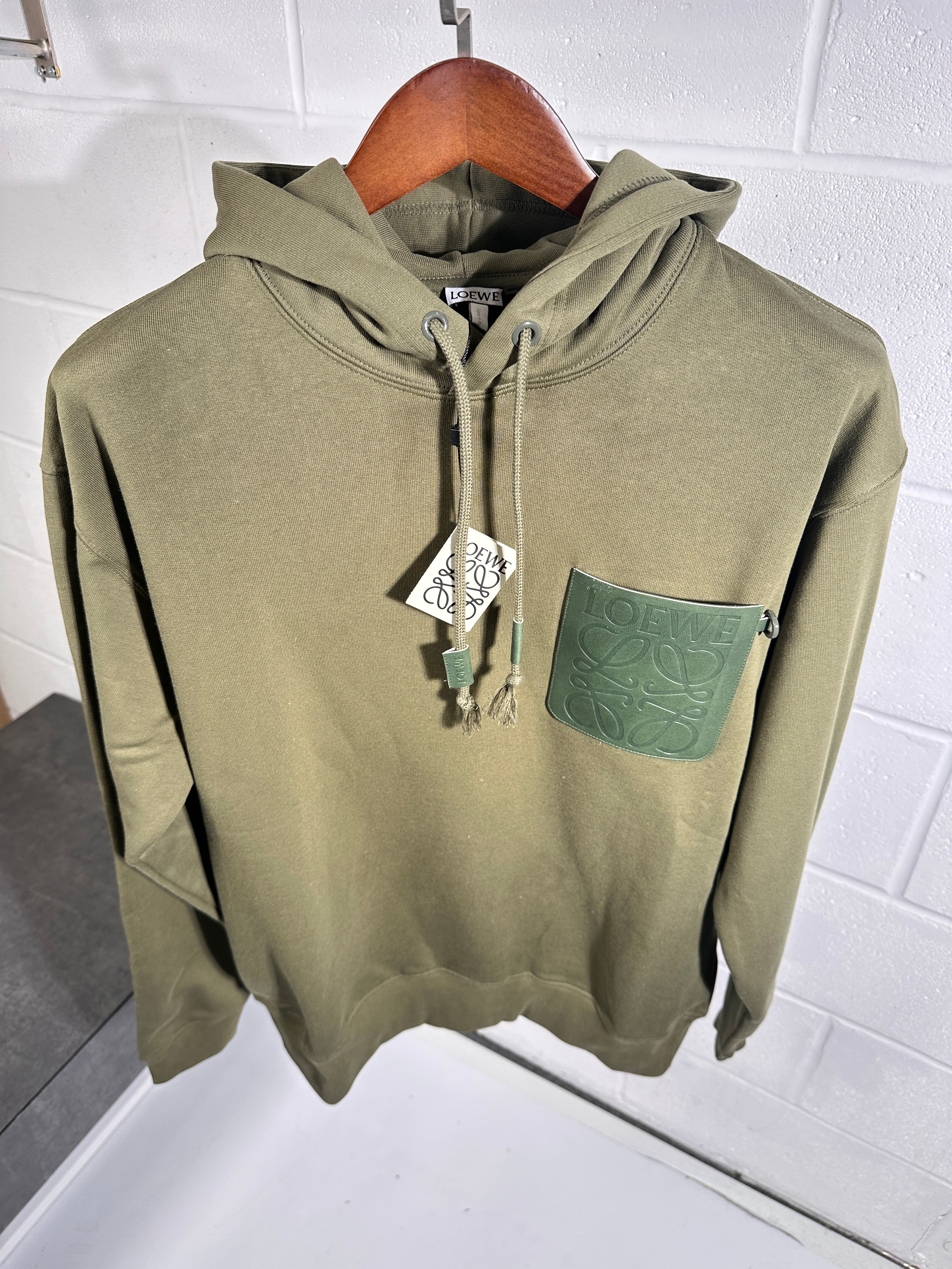 Loewe hoodie grey green